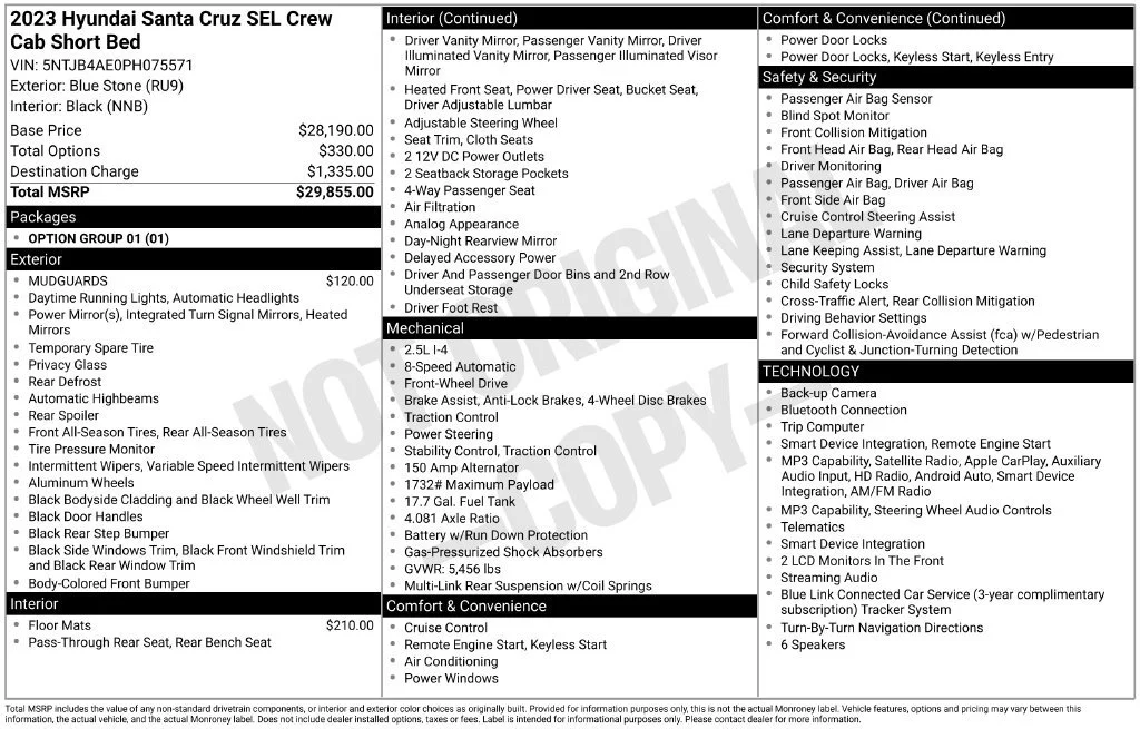Used 2023 Blue Stone Hyundai SEL image 5