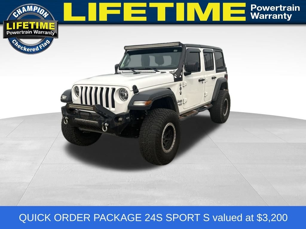 Used 2020 White Jeep Unlimited Sport S image 1