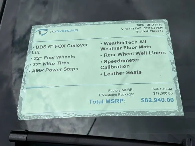 New 2026 White Ford TCcustoms image 25