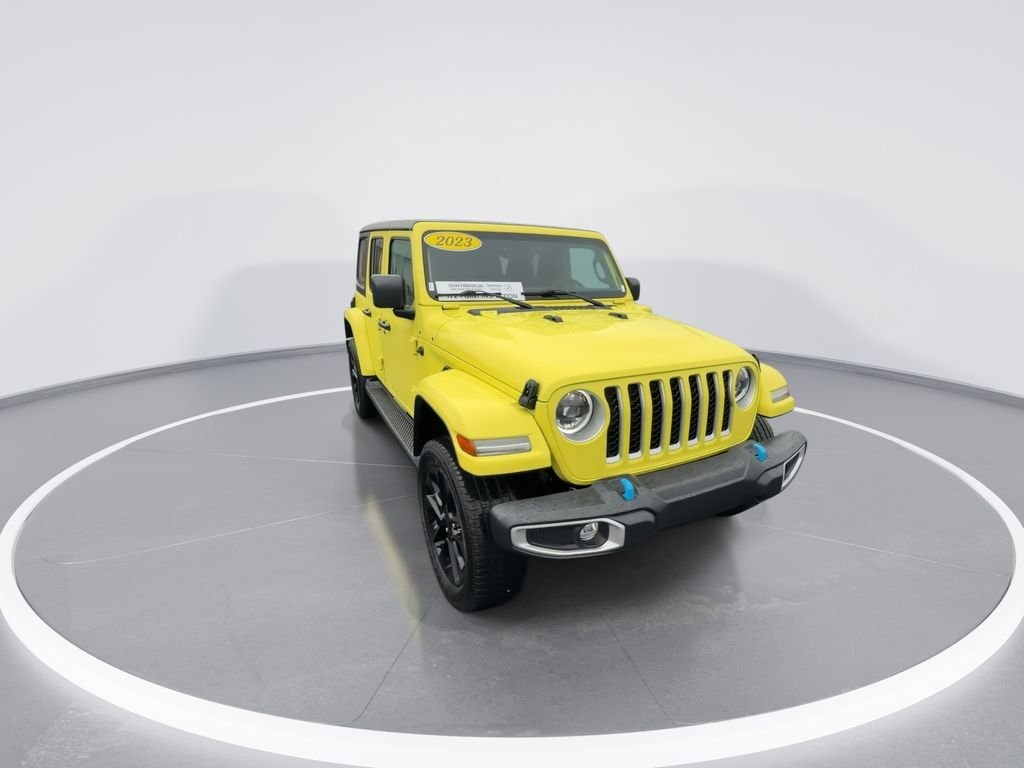Used 2023 Yellow Jeep Sahara 4xe image 3