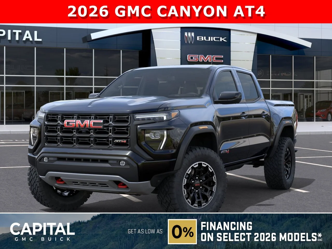 New 2026 ONYX BLACK GMC 4WD AT4 image 1
