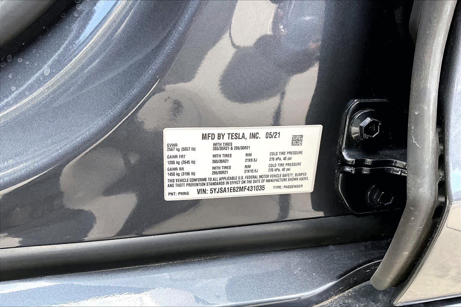 Used 2021 Midnight Silver Metallic Tesla Plaid image 26