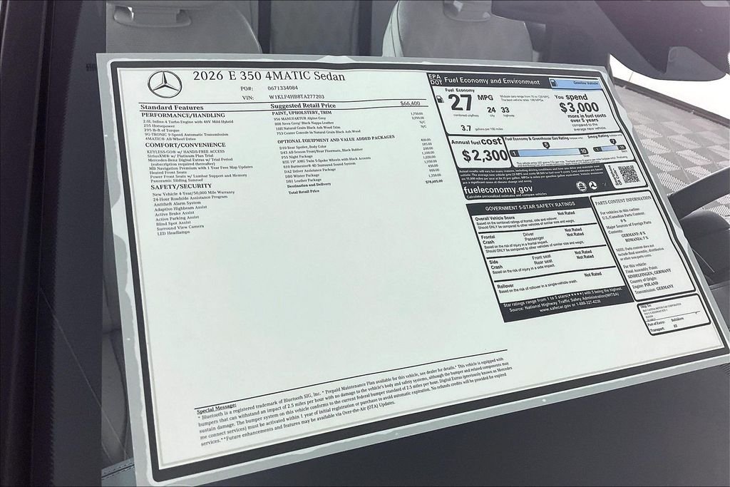 New 2026 MANUFAKTUR Alpine Grey Mercedes-Benz E 350 image 13