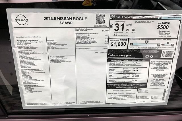 New 2026 Super Black Nissan SV image 38