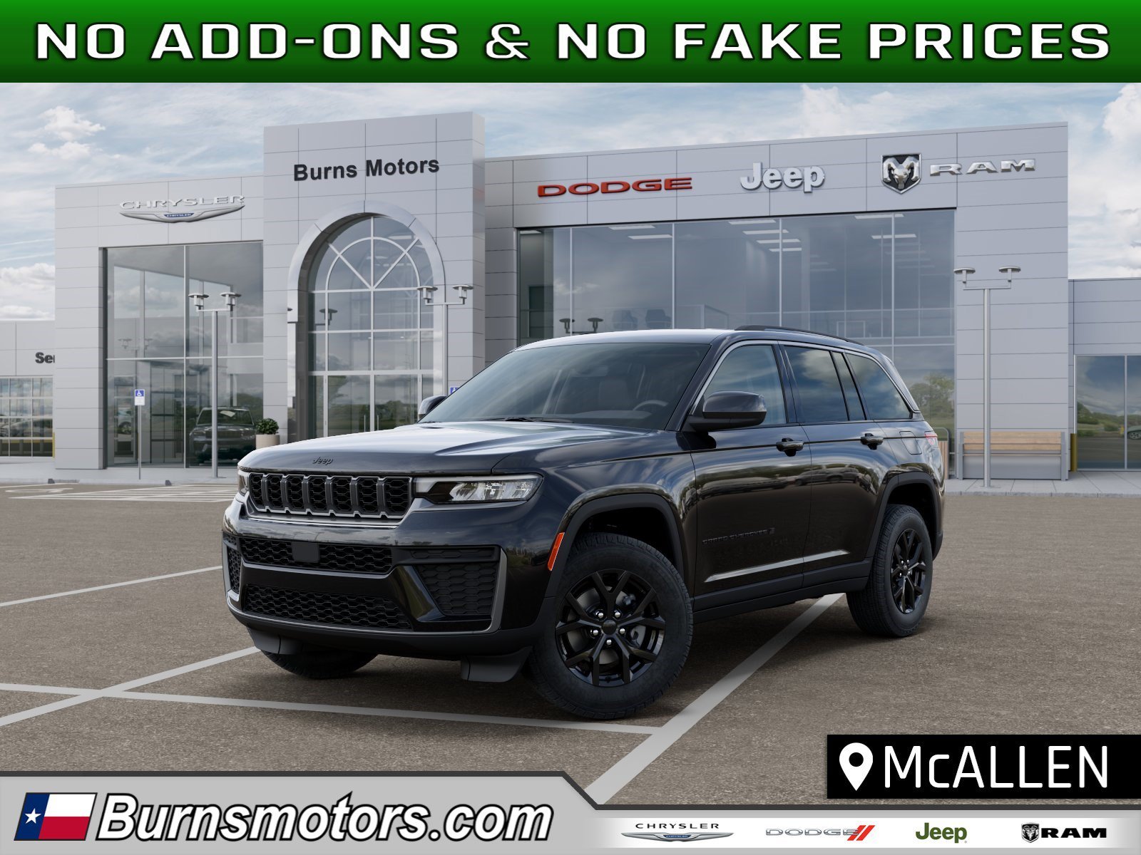 New 2026 Diamond Black Crystal Pearl-Coat Exterior Paint Jeep Laredo Altitude image 1