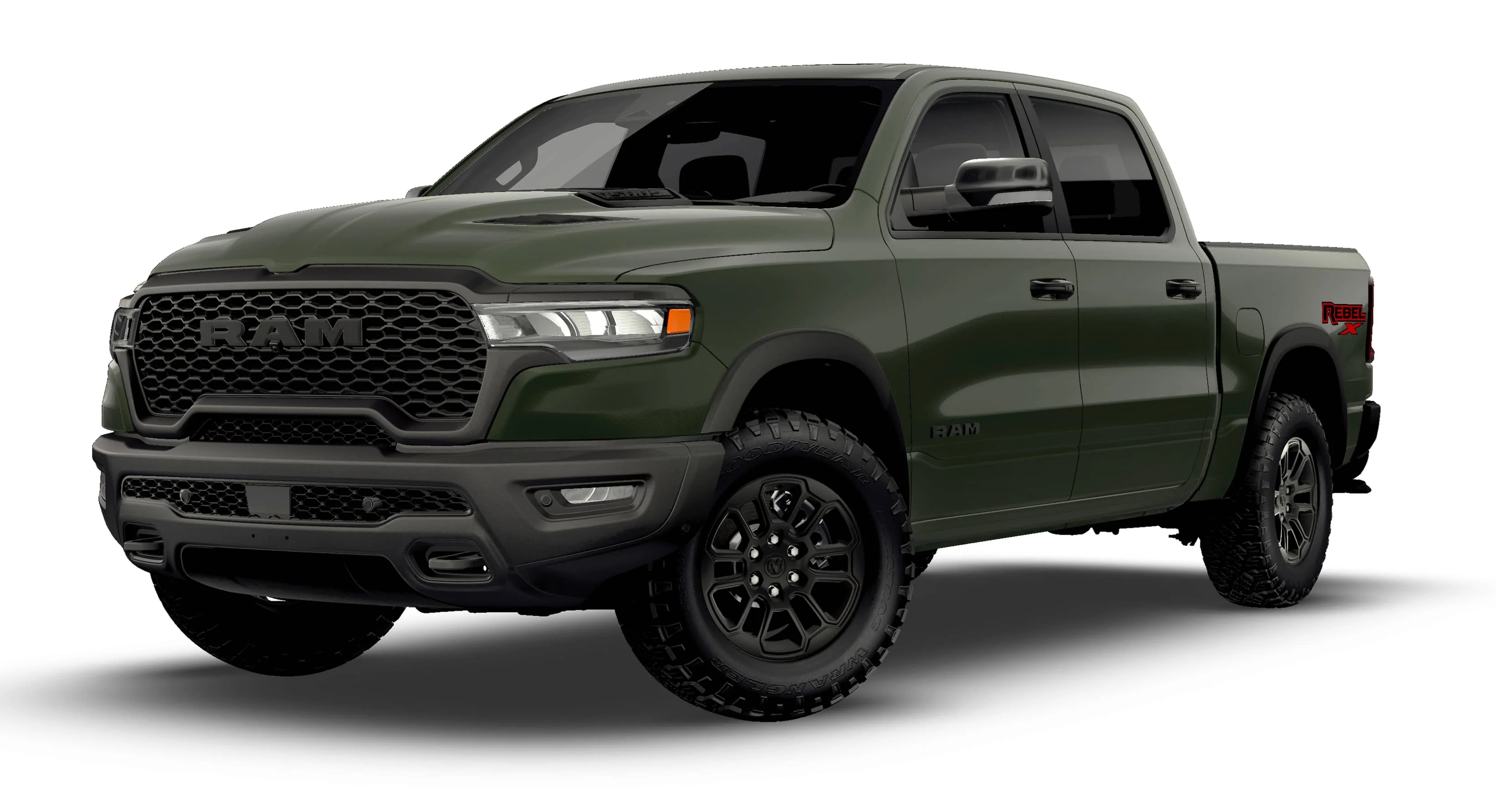 New 2026 Serrano-Green Metallic Exterior Paint RAM Rebel image 13