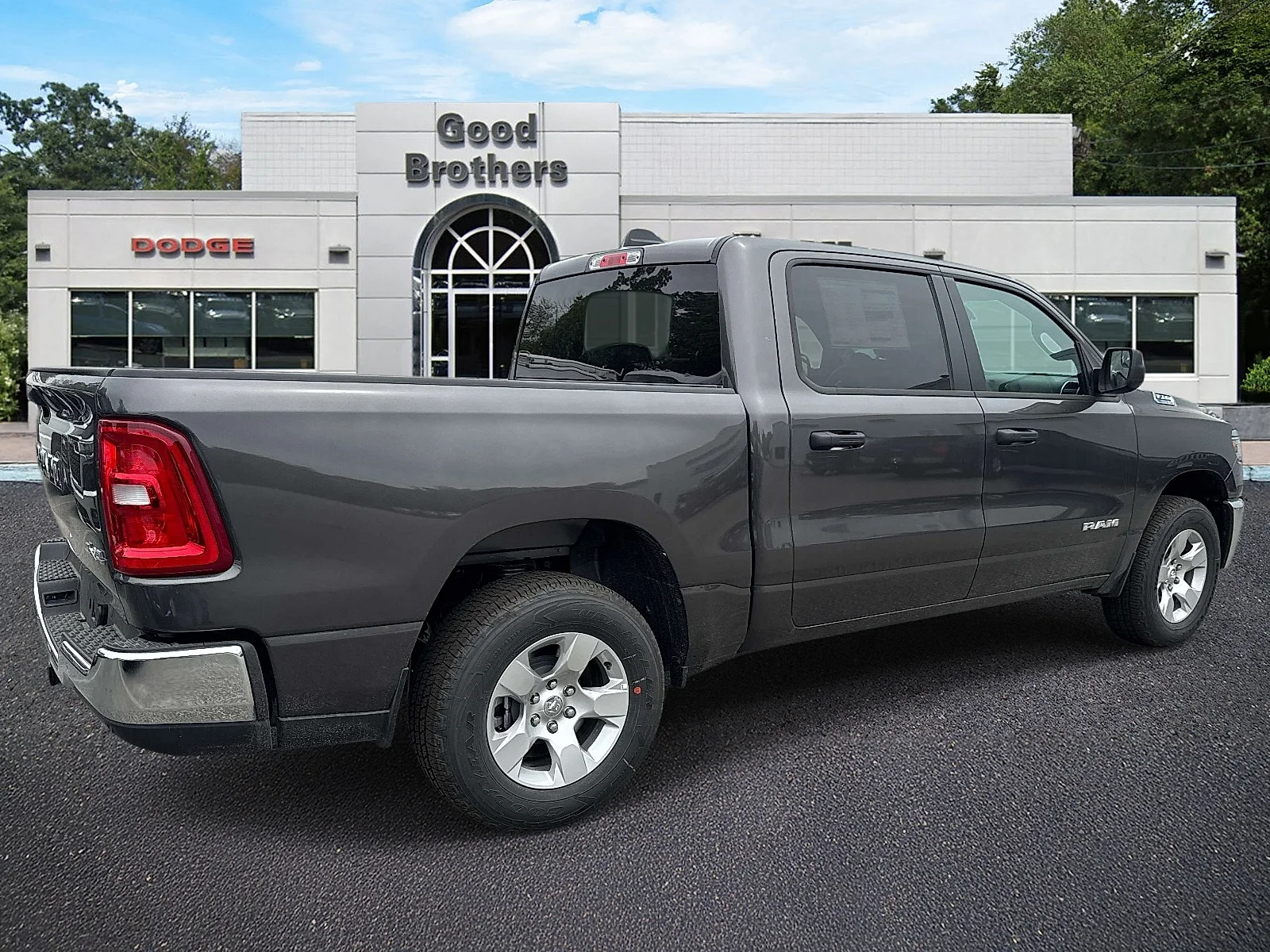 New 2026 Granite Crystal Metallic Clear-Coat Exterior Paint RAM Big Horn Crew Cab 4x4 5