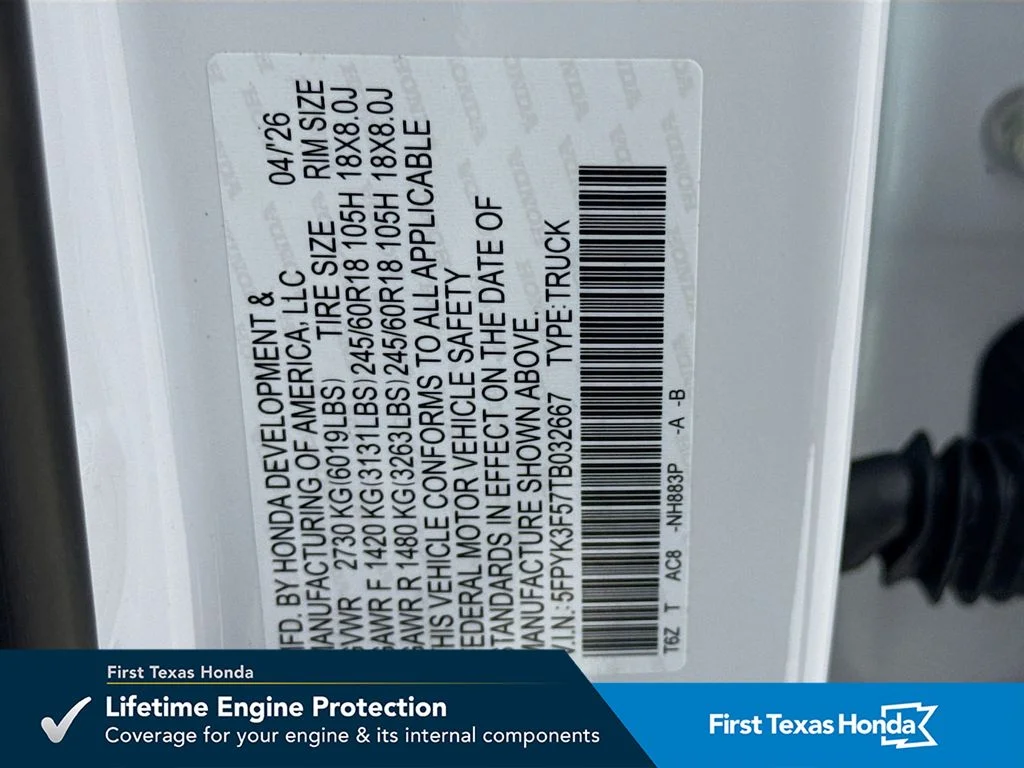 New 2026 Platinum White Pearl Honda RTL image 41