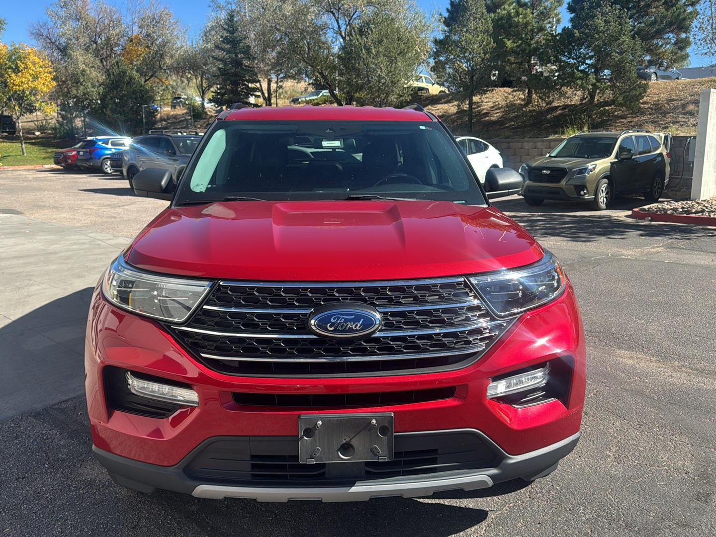 Used 2022 Rapid Red Metallic Tinted Clearcoat Ford XLT image 2