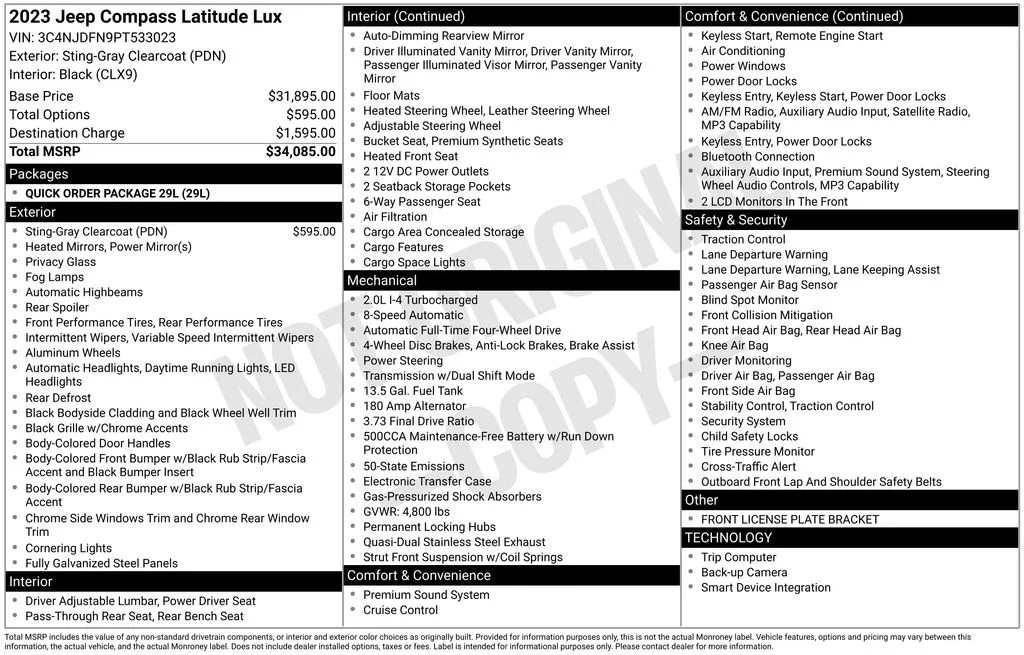 Used 2023 Gray Jeep Latitude Lux image 16