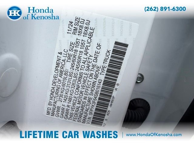 Certified Used 2025 Platinum White Pearl Honda TrailSport image 4