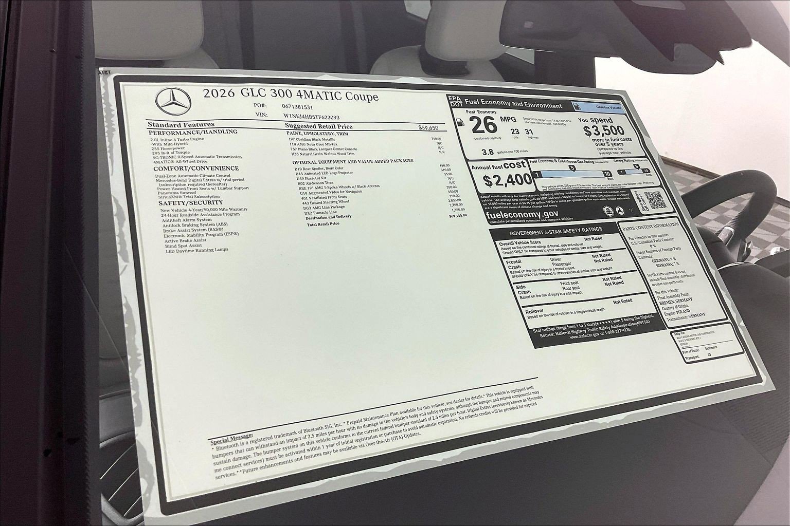 New 2026 Obsidian Black Metallic Mercedes-Benz GLC 300 image 26