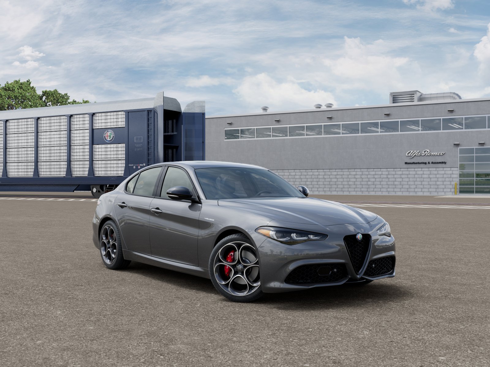 New 2026 Vesuvio Gray Metallic Exterior Paint Alfa Romeo Base image 3