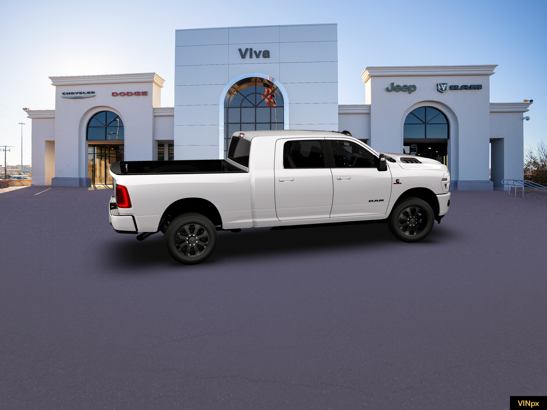 New 2026 Bright White Clear-Coat Exterior Paint RAM Laramie image 23