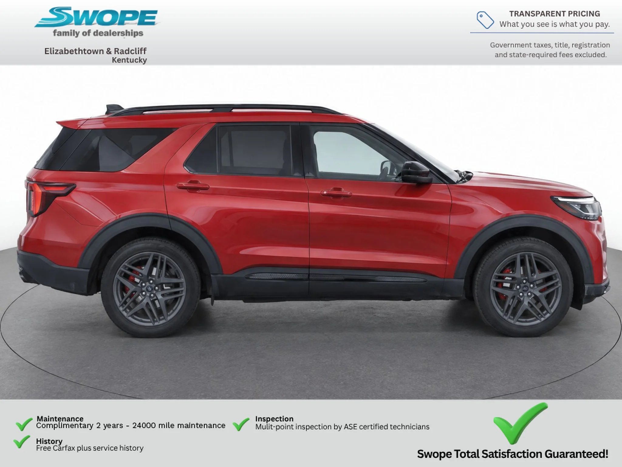 Used 2025 Rapid Red Metallic Tinted Clearcoat Ford ST image 4