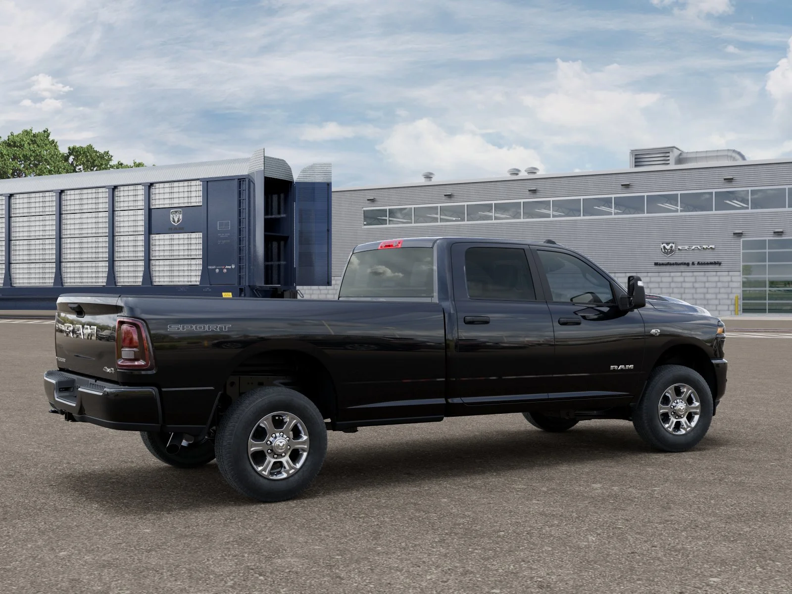 New 2027 Diamond Black Crystal Pearl-Coat Exterior Paint RAM Big Horn image 2