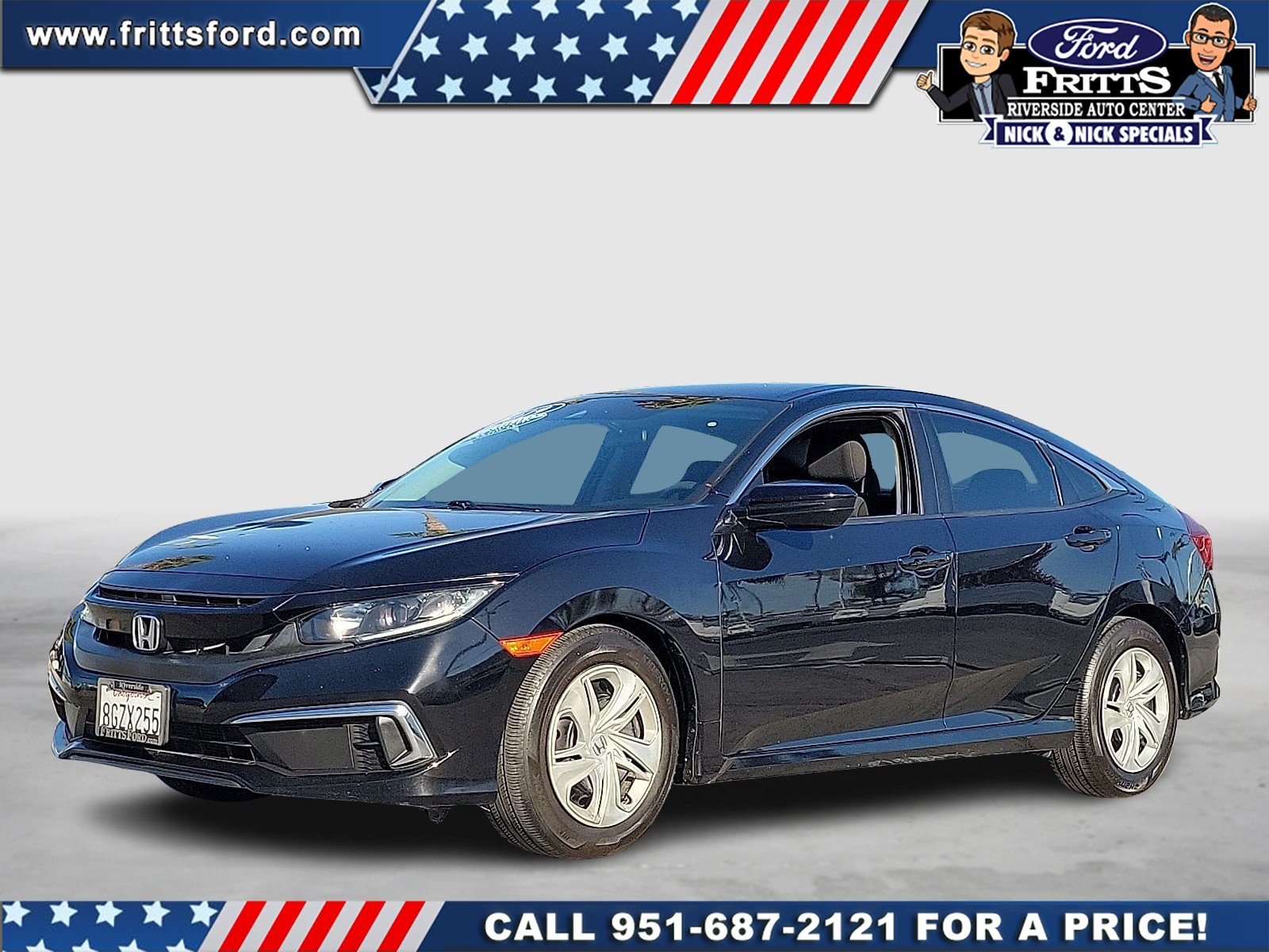 Certified Used 2019 Crystal Black Pearl Honda LX image 1