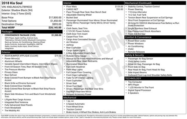 Used 2018 Black Kia Base image 20