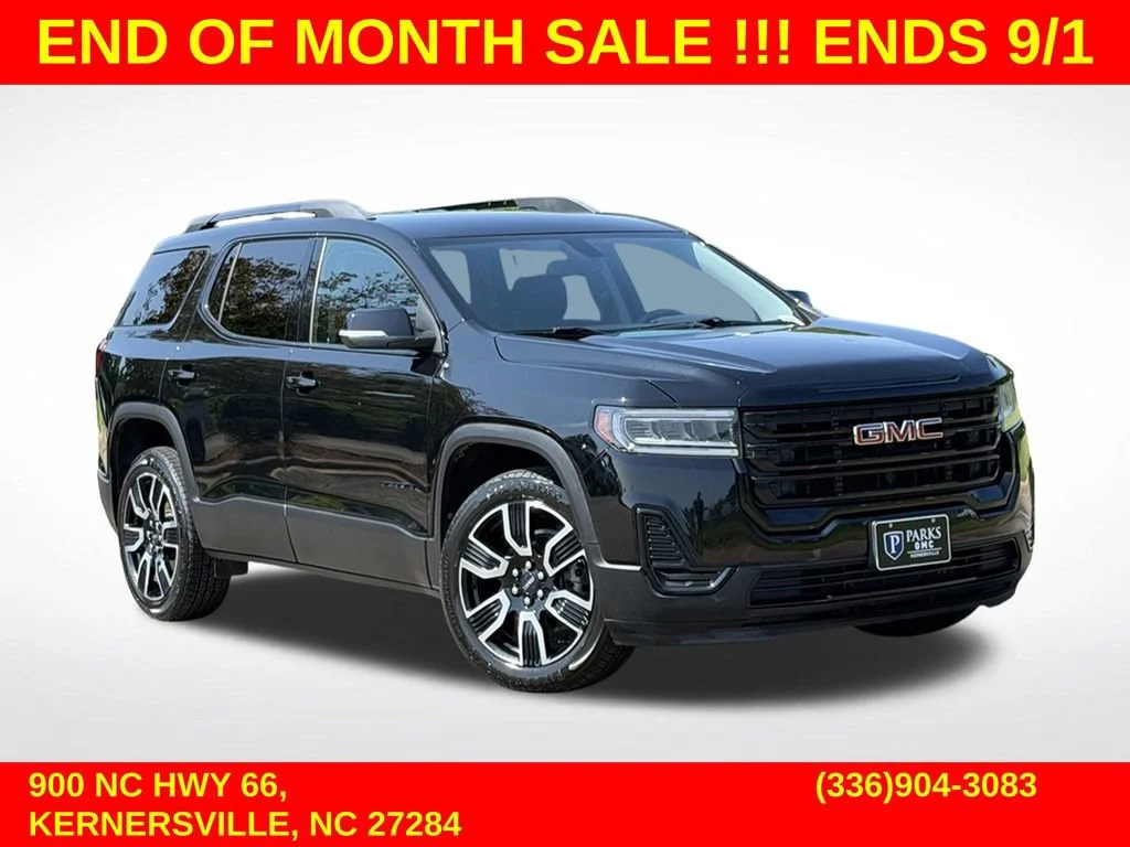 Used 2021 EBONY TWILIGHT METALLIC GMC SLE image 1