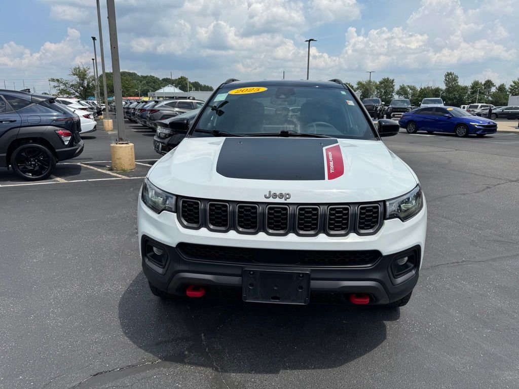 Used 2025 Bright White Clearcoat Jeep Trailhawk image 2