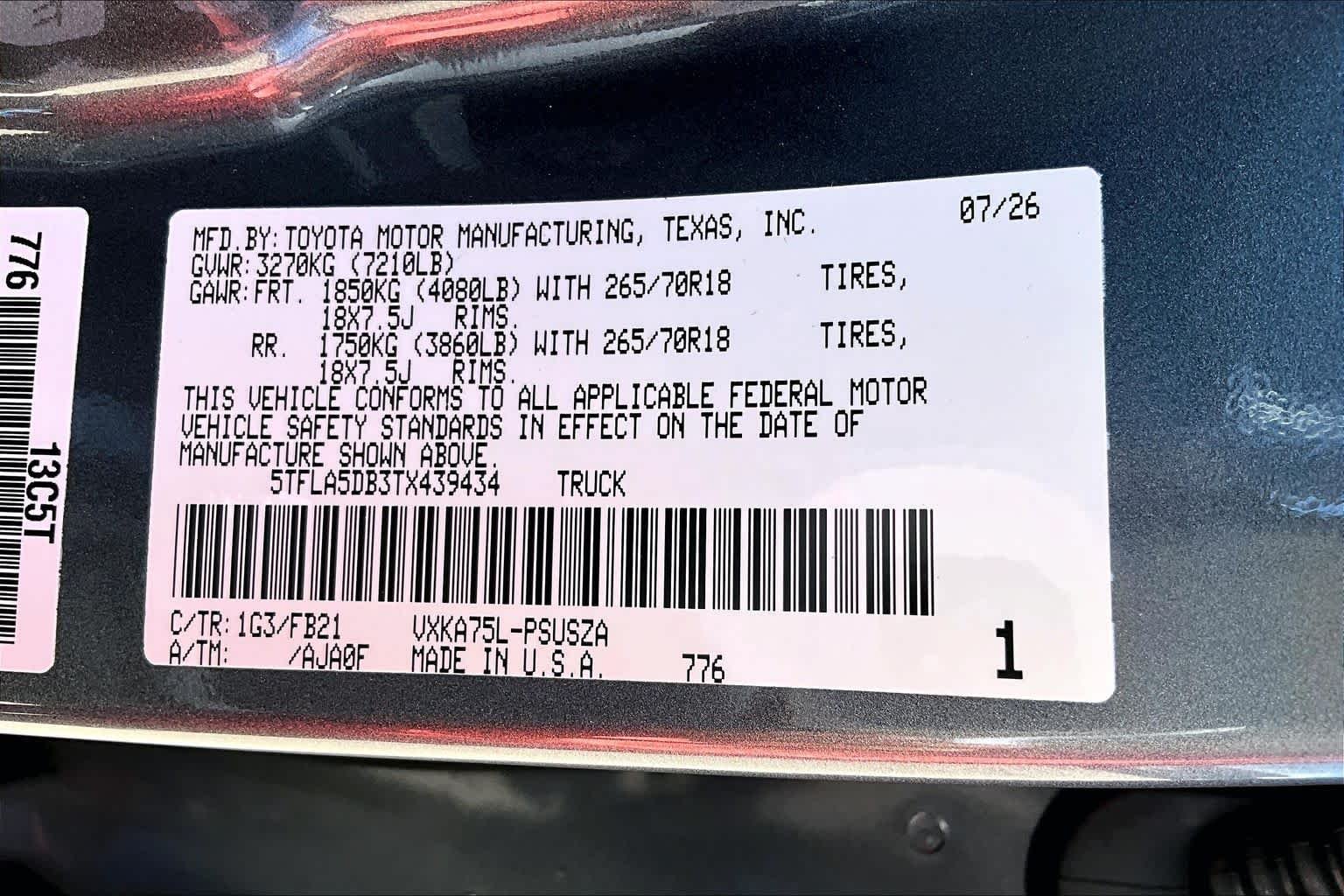 New 2026 Magnetic Gray Metallic Toyota SR5 image 20