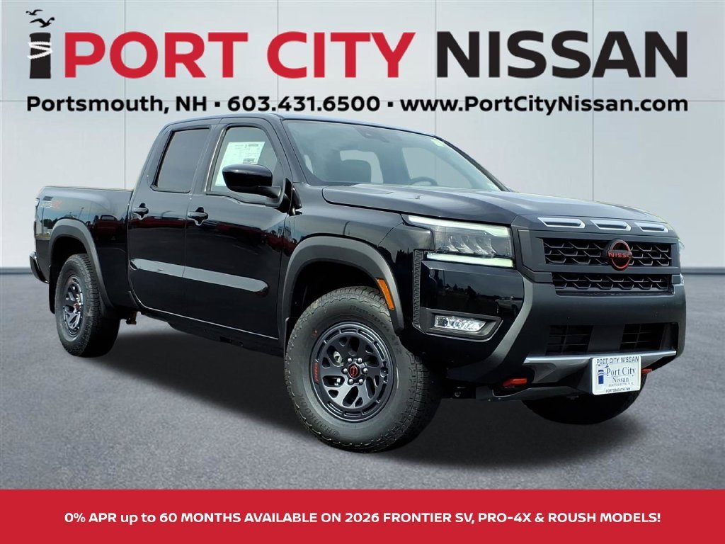 New 2026 Super Black Nissan Crew Cab PRO-4X® Long Bed image 1