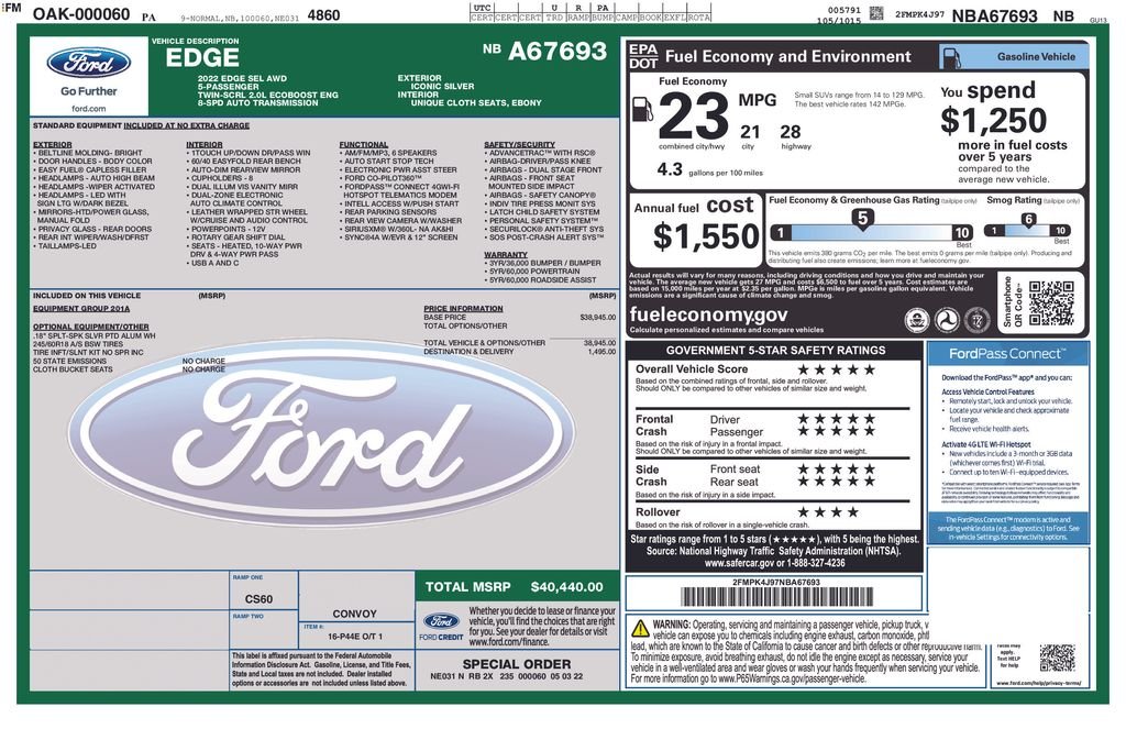Used 2022 Silver Ford SEL image 6