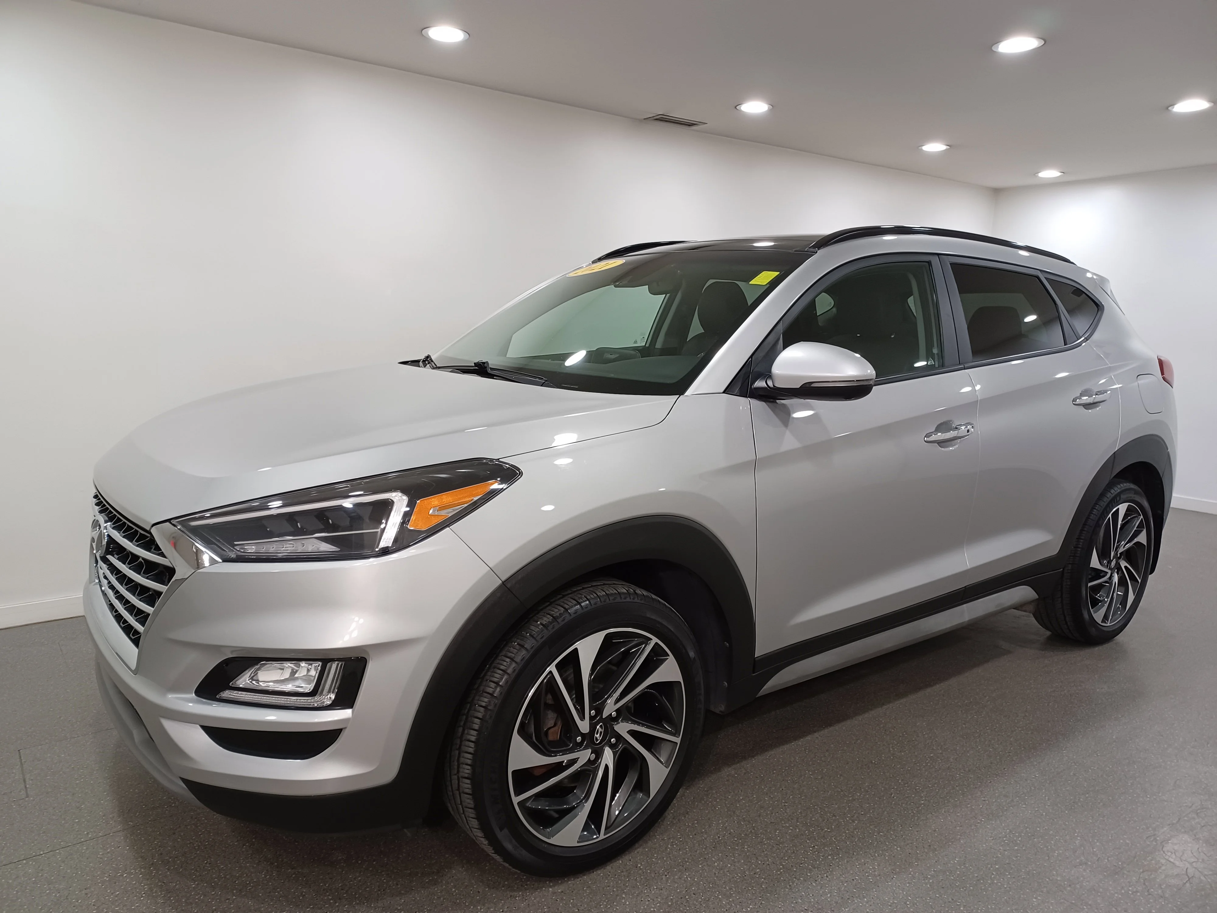 Certified Used 2021 Typhoon Silver Hyundai Ultimate AWD*Adaptive Cruise | Nav | 360° Cam | Cooled Leather | Pano Roof | Htd Wheel image 2