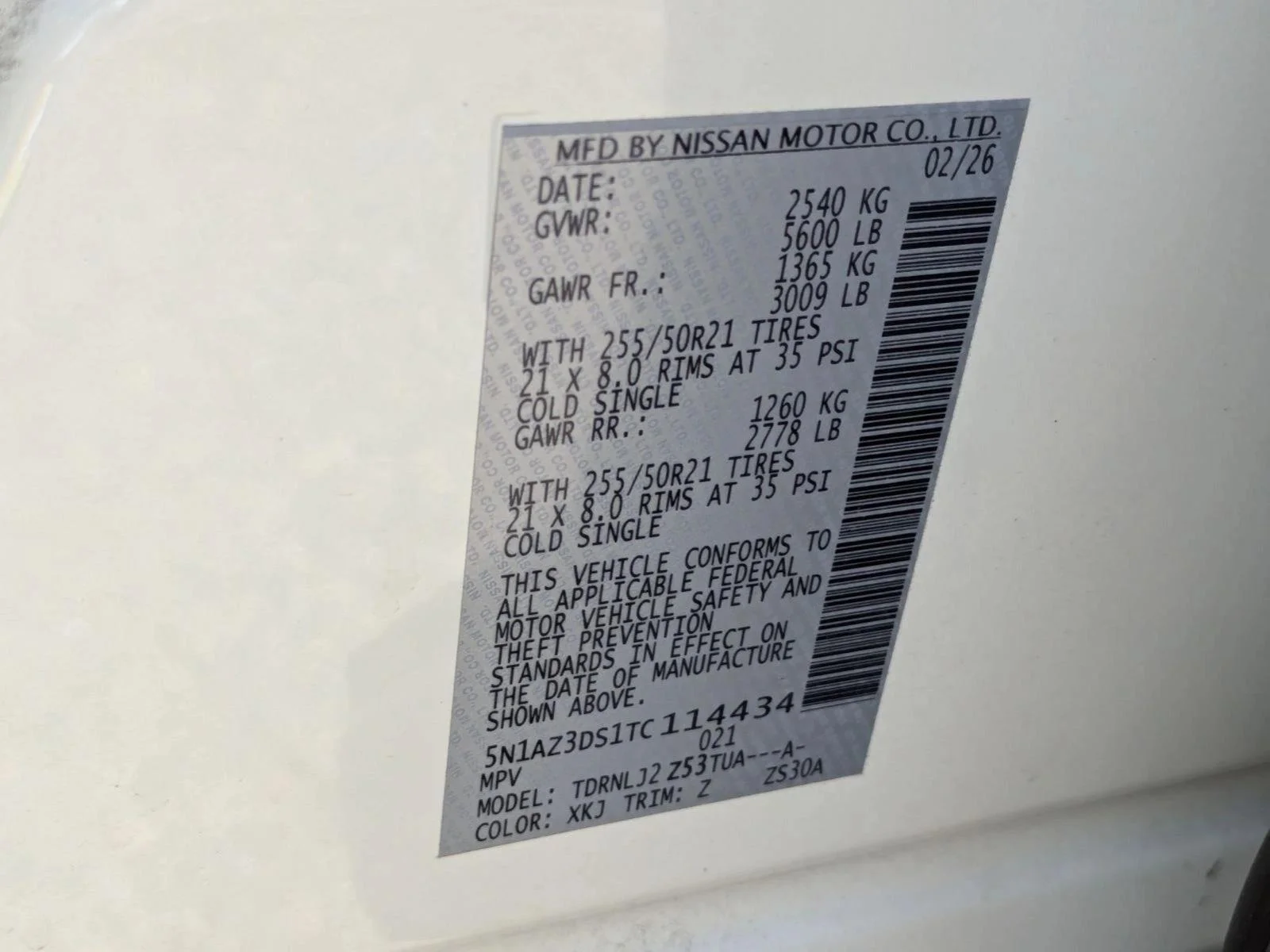 Used 2026 Everest White Pearl Tricoat/Super Black Nissan Platinum image 16