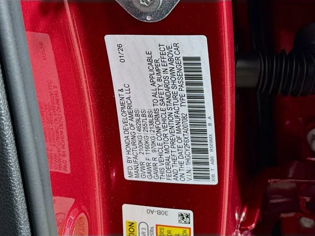 New 2026 Radiant Red Honda EX-L image 34