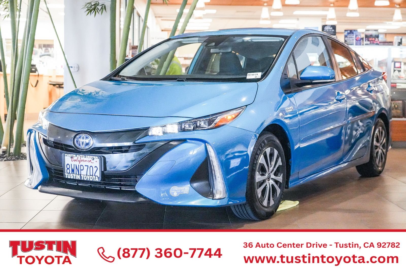 Certified Used 2021 Blue Toyota LE image 1