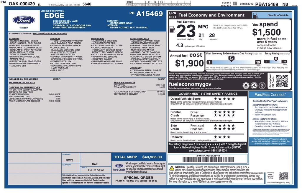 Used 2023 Gray Ford SEL image 33