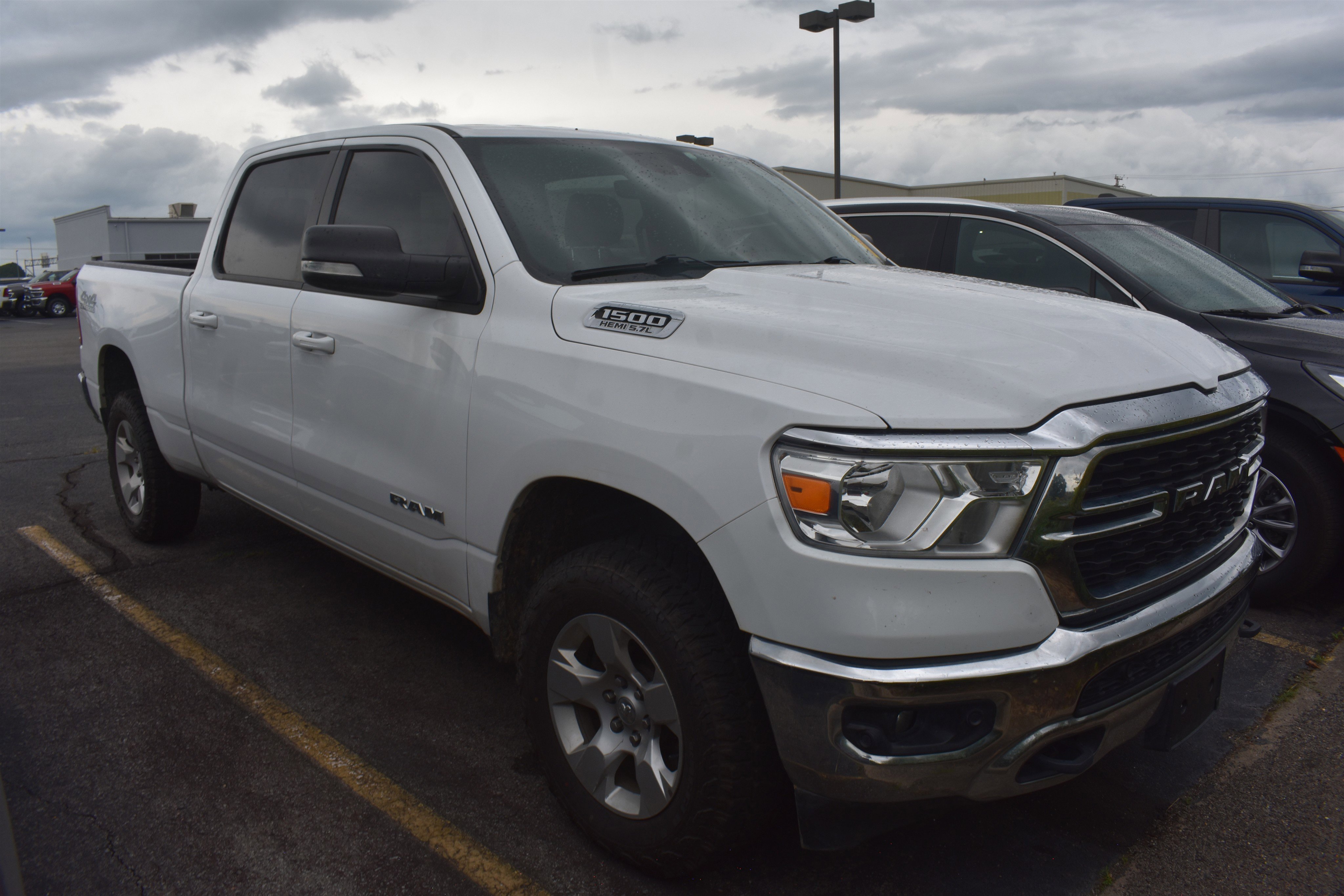 Used 2022 Bright White Clearcoat Ram Big Horn image 2