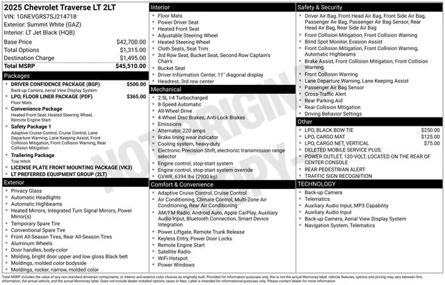 Used 2025 Summit White Chevrolet LT image 12