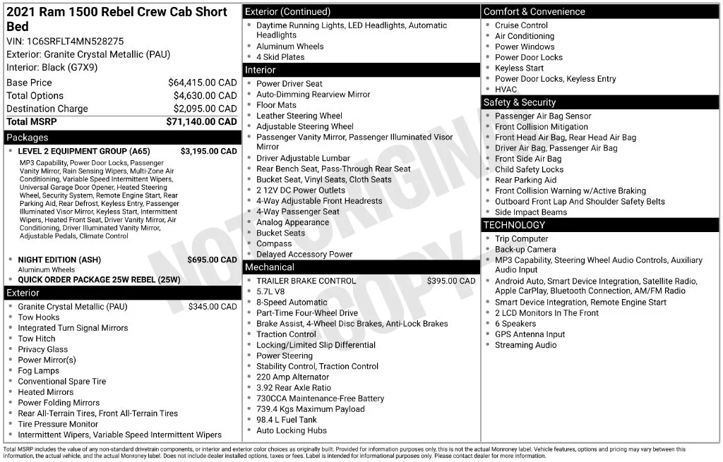 Used 2021 Gray Ram Rebel image 2