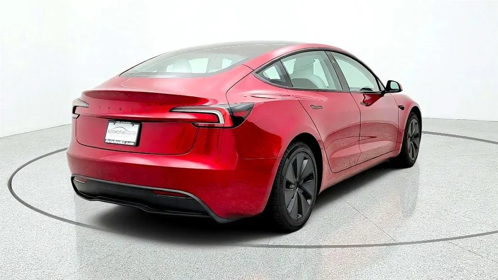 Used 2026 Ultra Red Tesla Long Range RWD w/ White & Black Premium Interior image 5