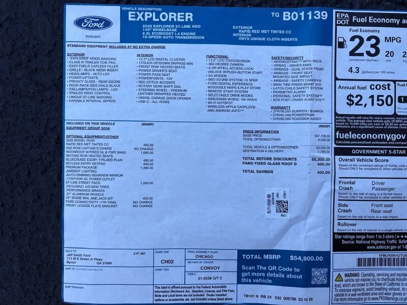 Used 2026 Red Metallic FORD ST-LINE image 26
