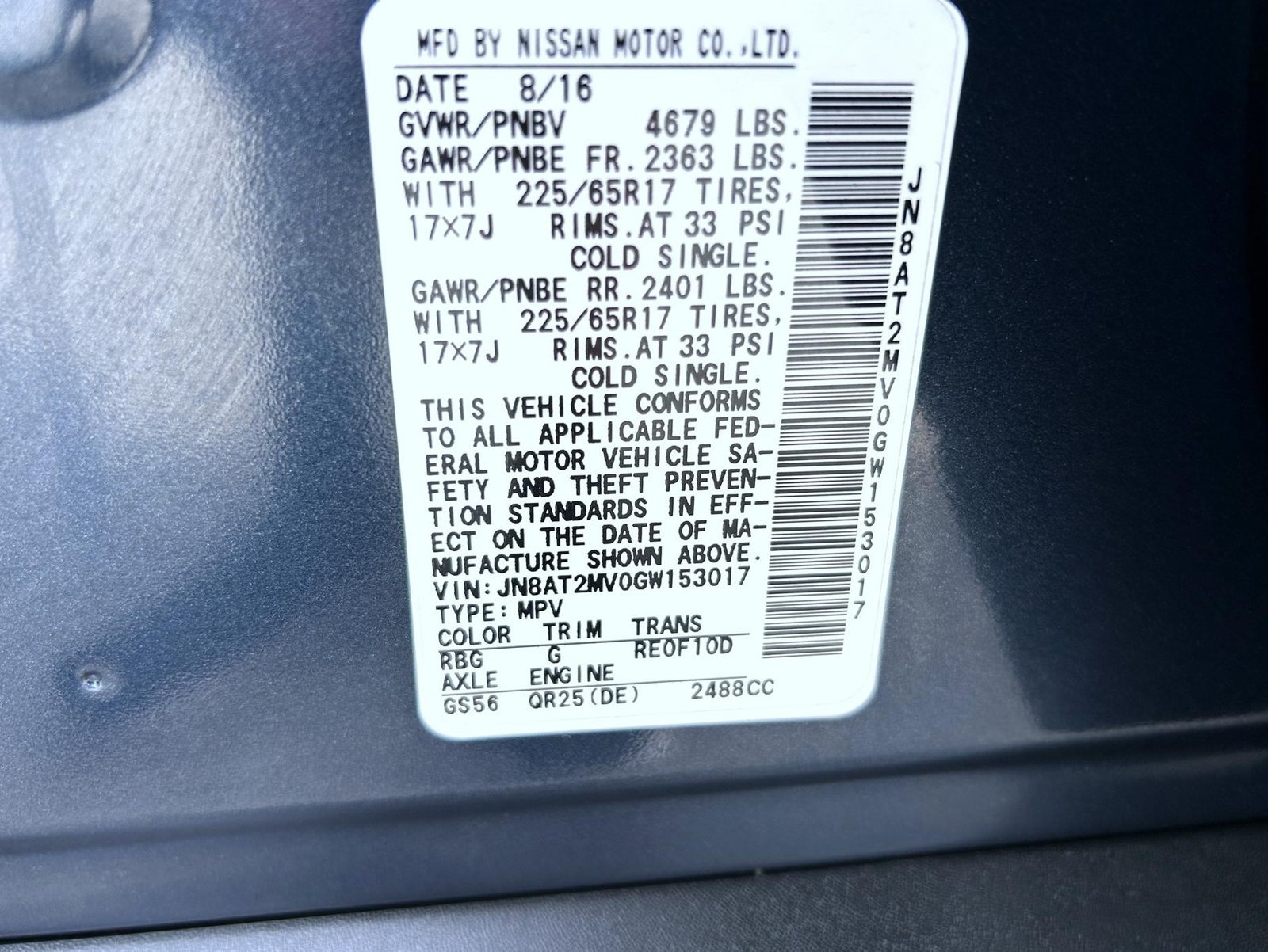 Used 2016 Blue Nissan SV image 25