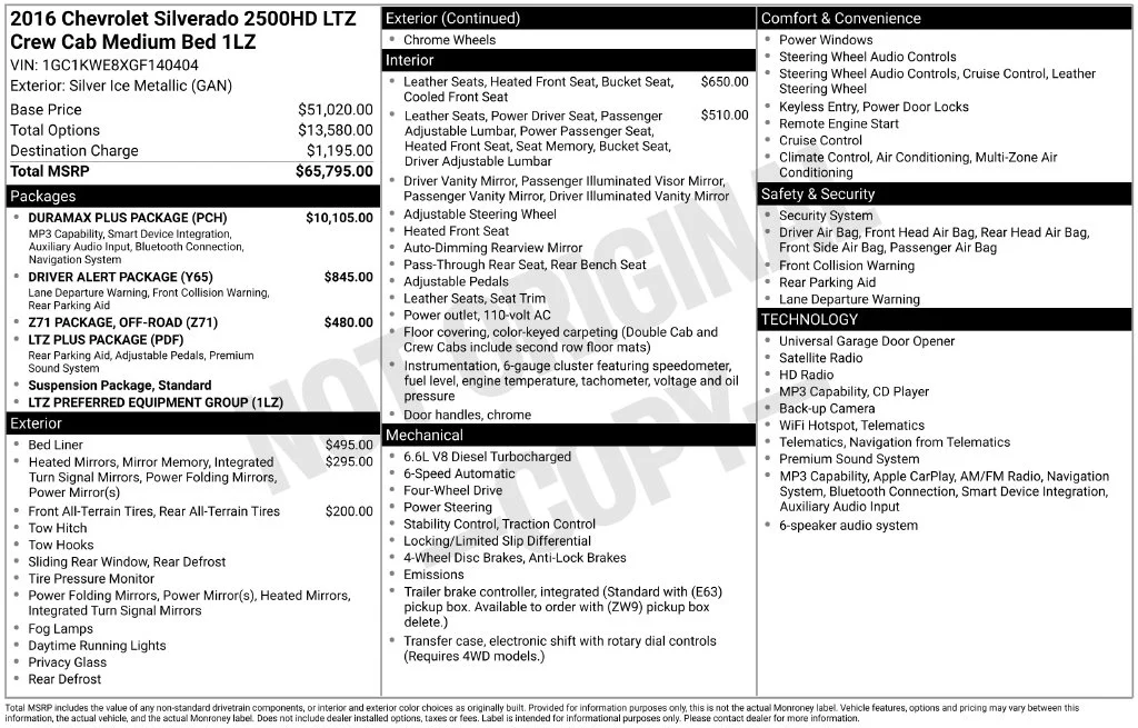 Used 2016 Silver Chevrolet LTZ image 16