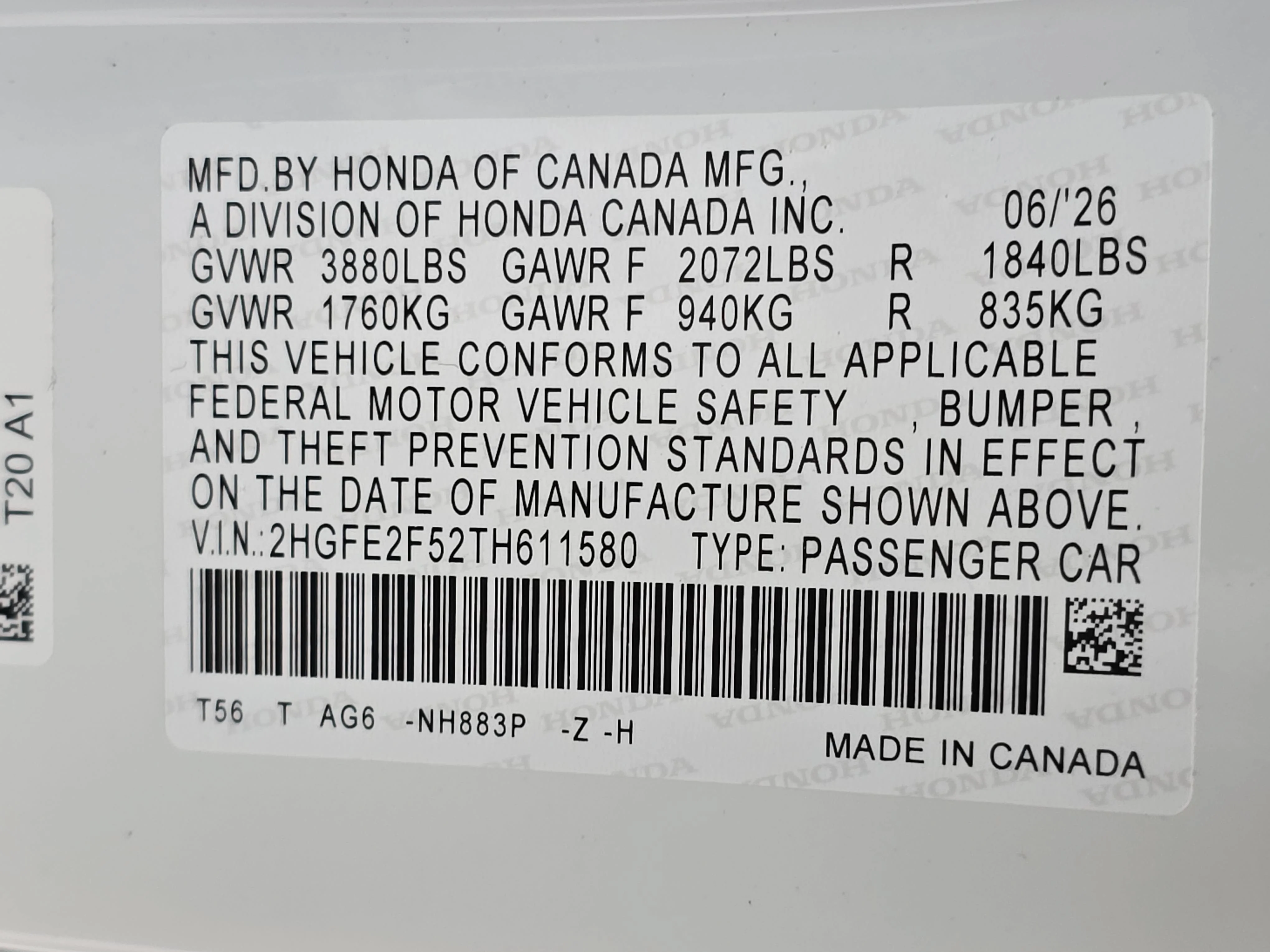 New 2026 Platinum White Pearl Honda Sport image 34