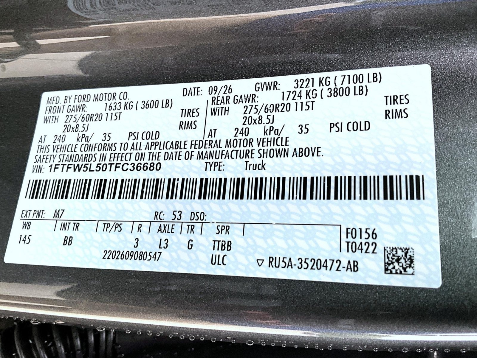 New 2026 Carbonized Gray Metallic Ford Lariat image 29
