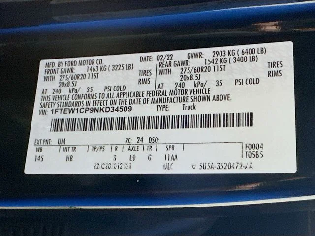 Certified Pre-Owned 2022 Ford F-150 Lariat