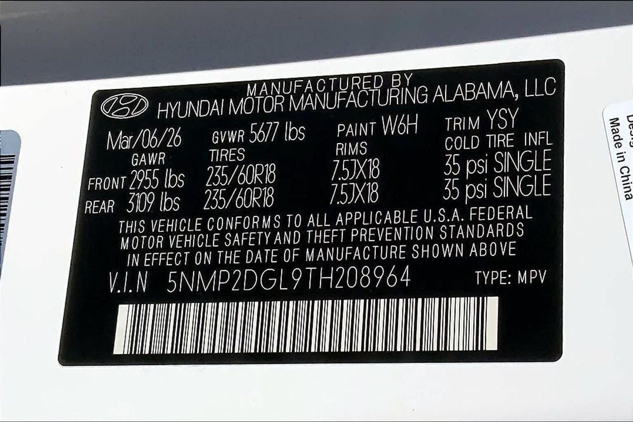 New 2026 Serenity White Hyundai SEL AWD image 19