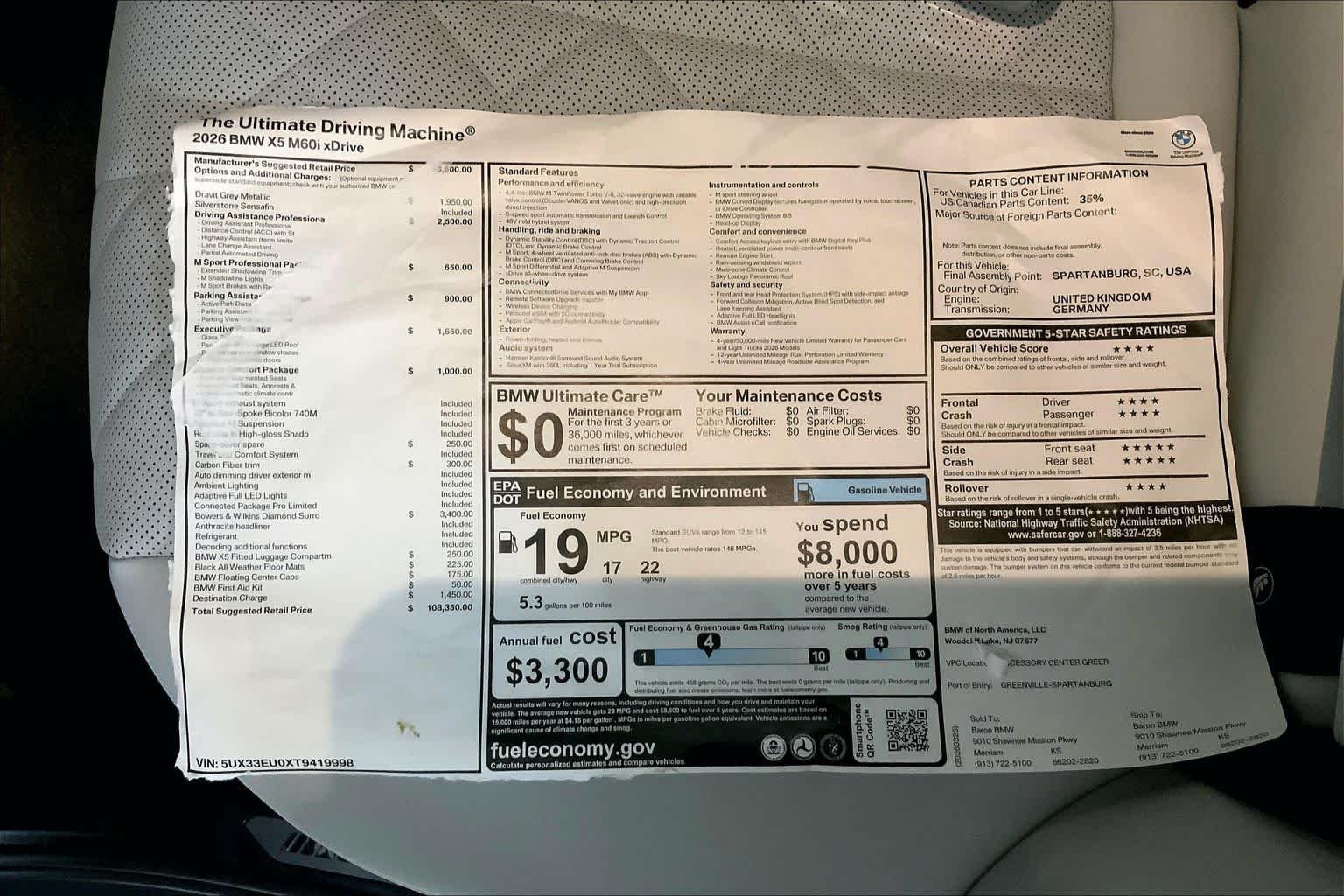 New 2026 Dravit Grey Metallic BMW M60i image 22