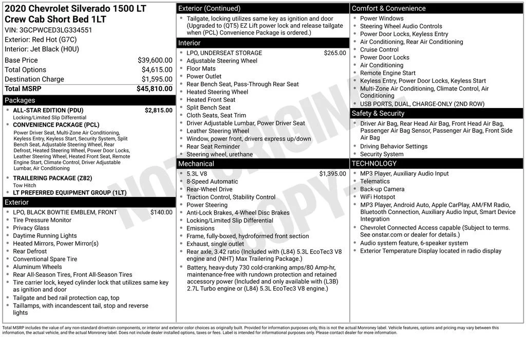 Used 2020 RED HOT Chevrolet LT image 10