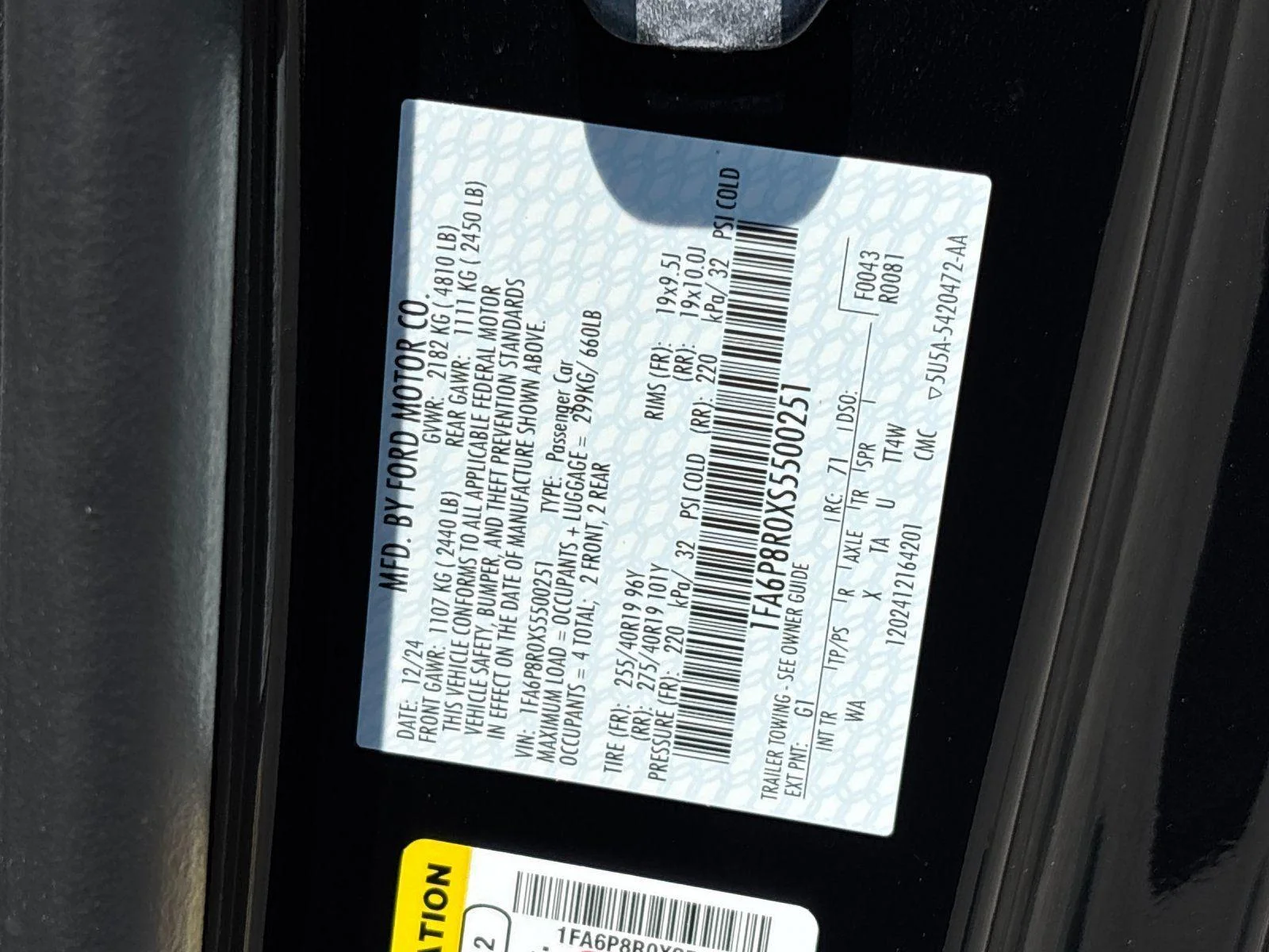 Used 2025 Shadow Black Ford Dark Horse image 12