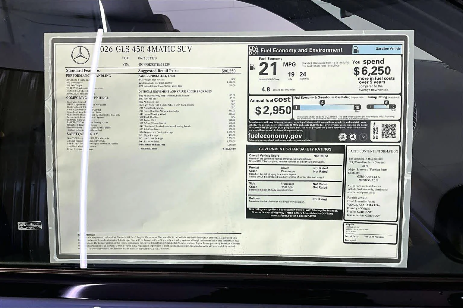 New 2026 Twilight Blue Metallic Mercedes-Benz GLS 450 image 18