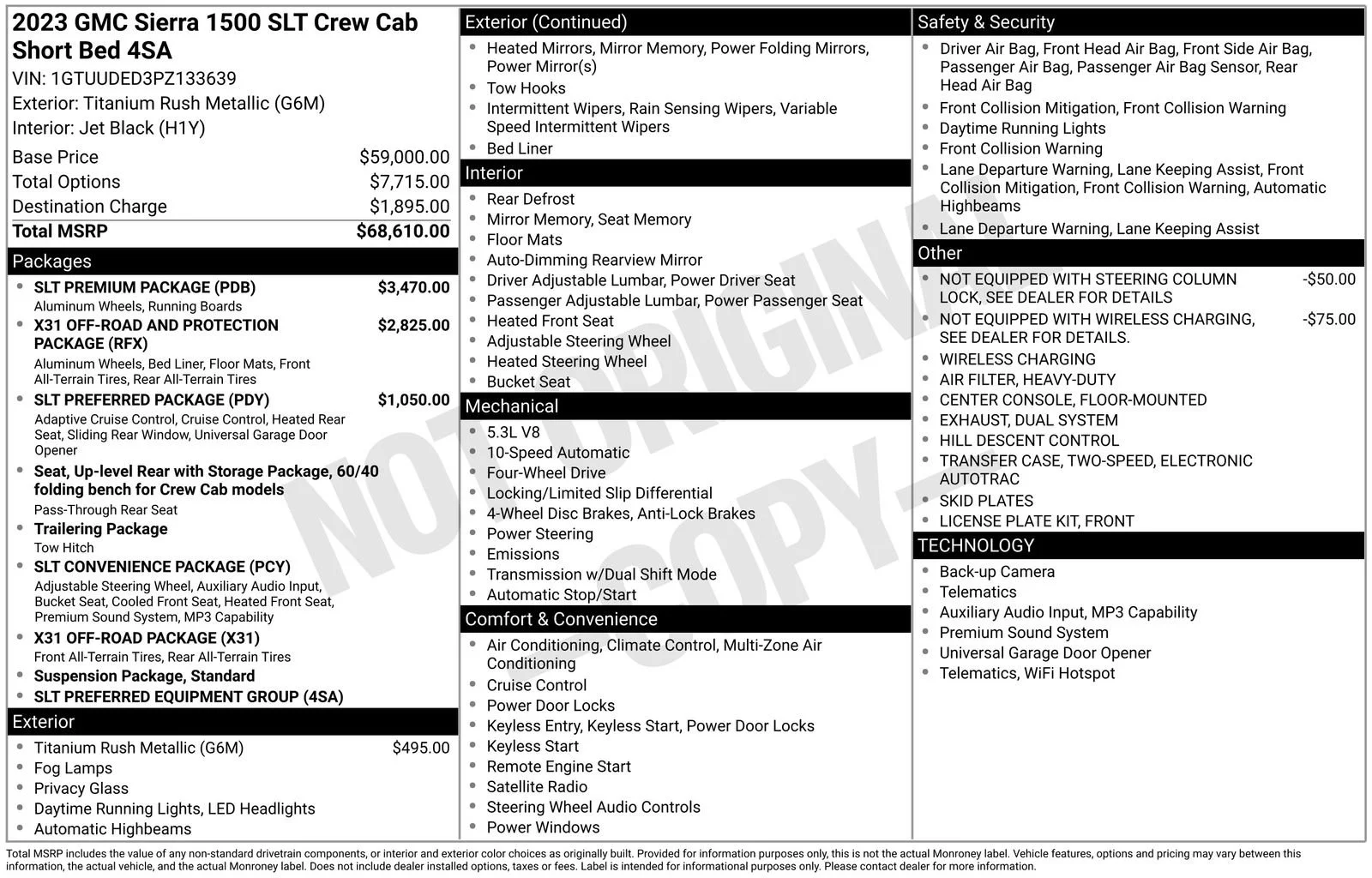 Certified 2023 GMC Sierra 1500 SLT with VIN 1GTUUDED3PZ133639 for sale in Baxter, Minnesota