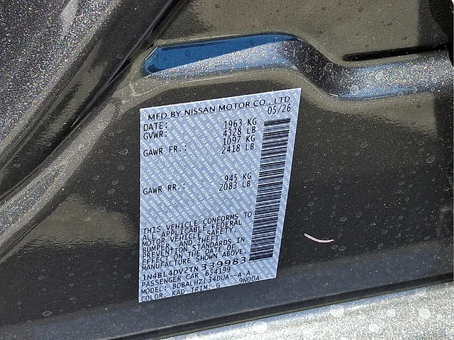 New 2026 Gun Metallic Nissan SV image 14