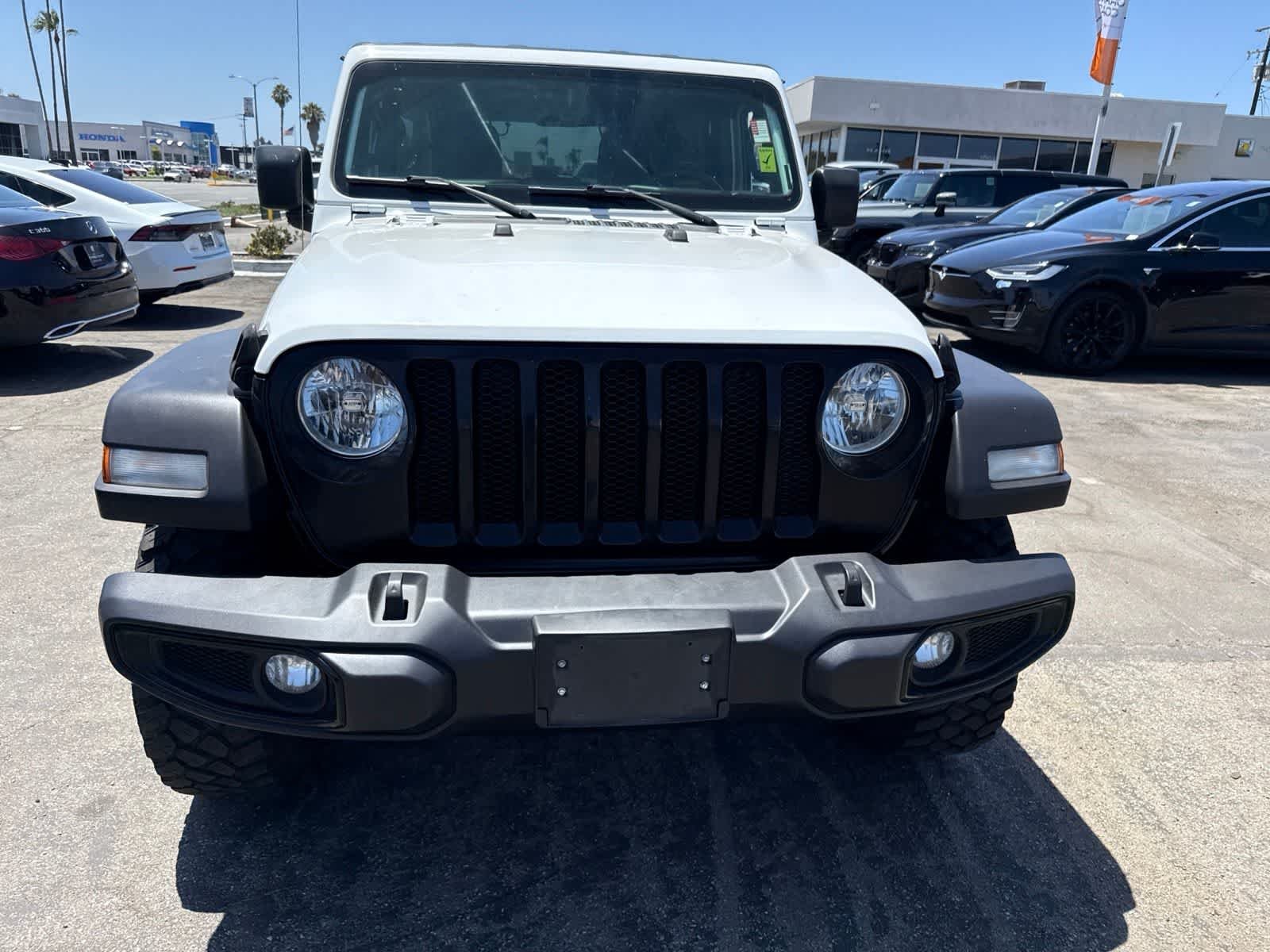 Used 2021 Bright White Clearcoat Jeep Unlimited Willys Sport image 4